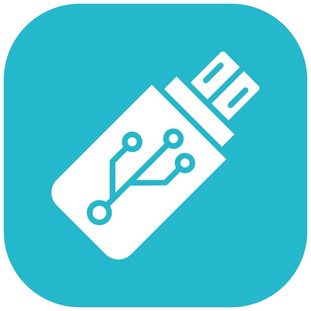 Estilo de ilustración vectorial de USB