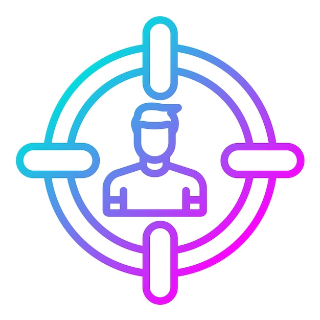 Estilo de ilustración vectorial del usuario objetivo