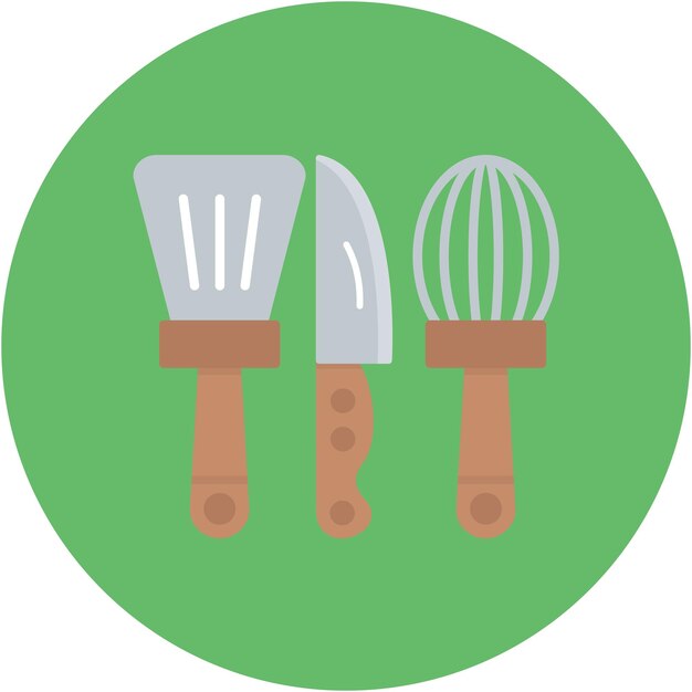 Estilo de ilustración vectorial de utensilios de cocina