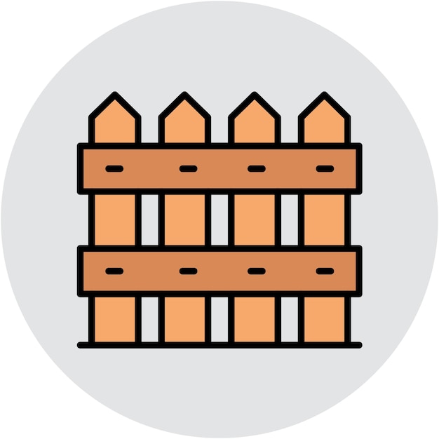 Estilo de la ilustración vectorial de la valla