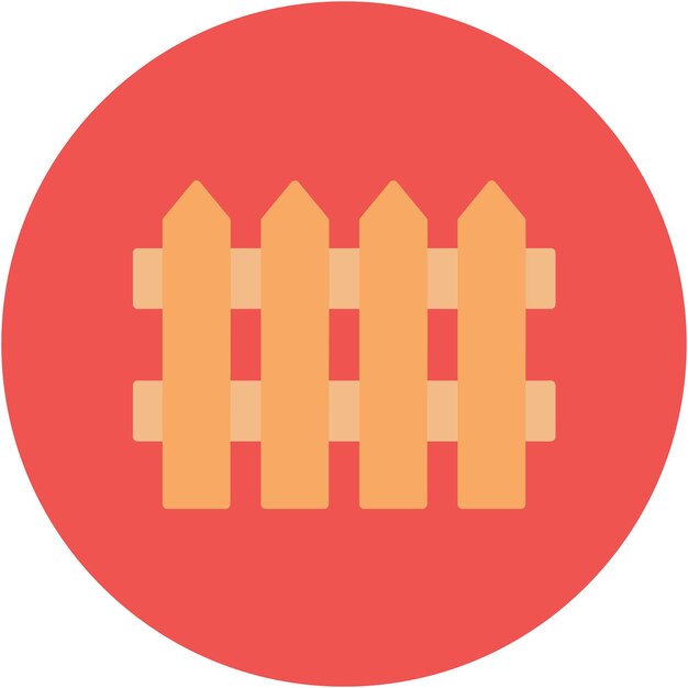 Estilo de la ilustración vectorial de la valla