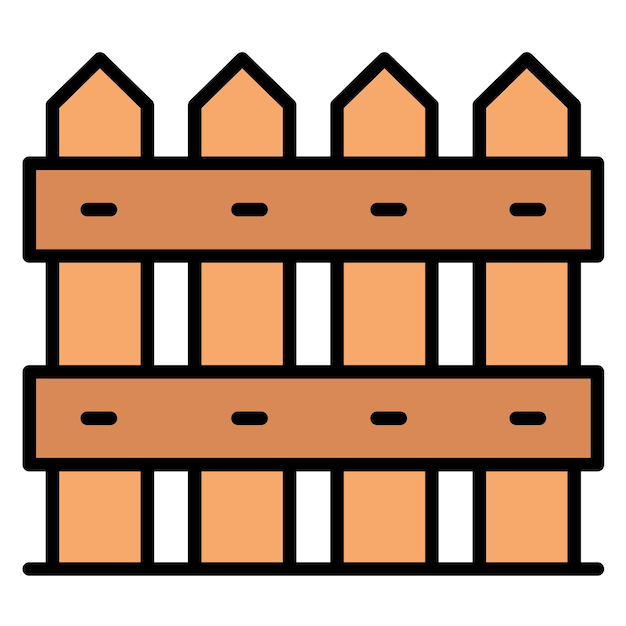 Estilo de la ilustración vectorial de la valla