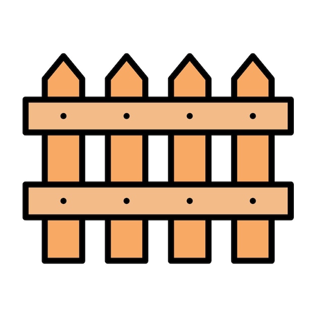 Estilo de la ilustración vectorial de la valla