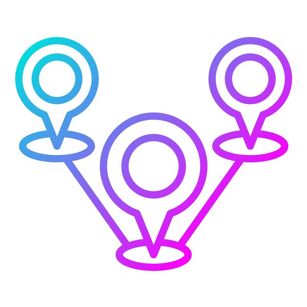 Estilo de ilustración vectorial de varios destinos