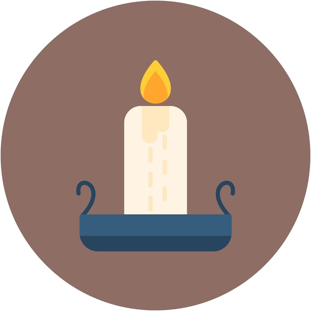 Estilo de la ilustración vectorial de la vela