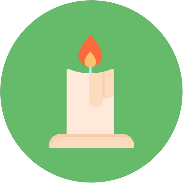 Estilo de la ilustración vectorial de la vela