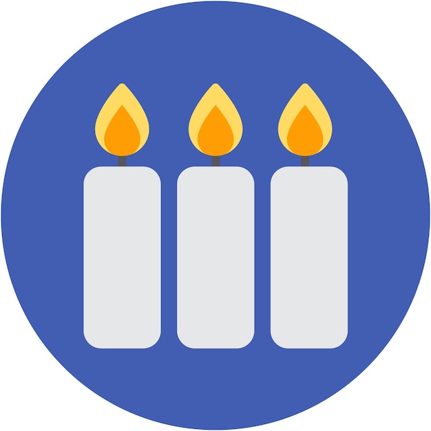 Estilo de ilustración vectorial de las velas