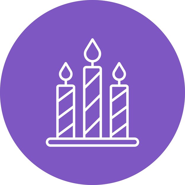 Estilo de ilustración vectorial de las velas