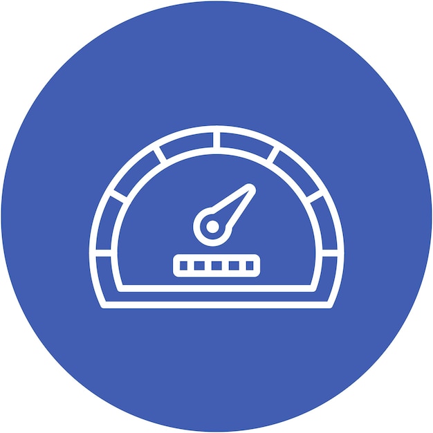 Estilo de la ilustración vectorial del velocímetro