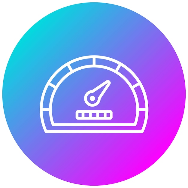 Estilo de la ilustración vectorial del velocímetro