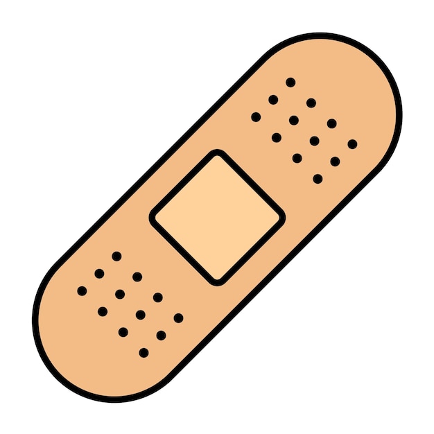 Estilo de ilustración vectorial de vendaje