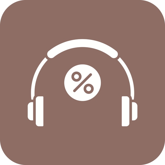 Estilo de ilustración vectorial de venta de auriculares