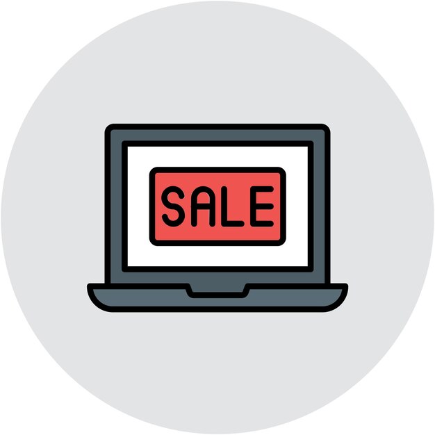 Estilo de ilustración vectorial de ventas en línea