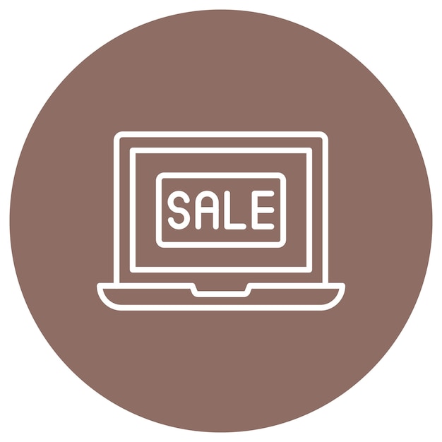 Estilo de ilustración vectorial de ventas en línea