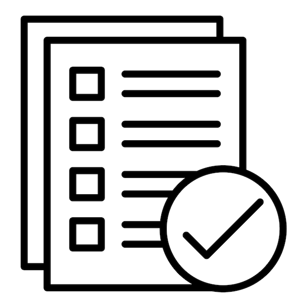 Estilo de la ilustración vectorial de verificación