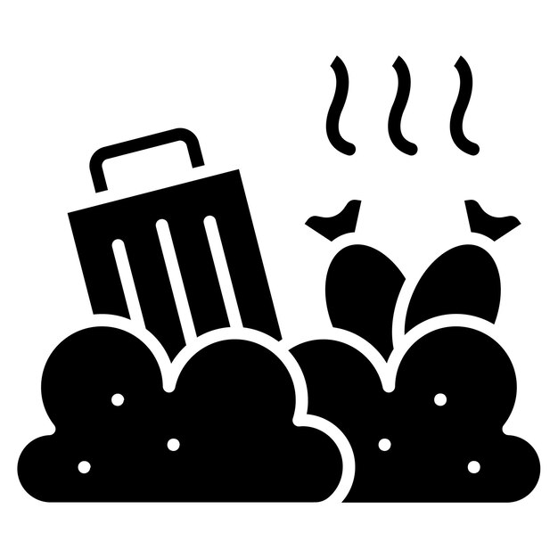 Estilo de ilustración vectorial del vertedero