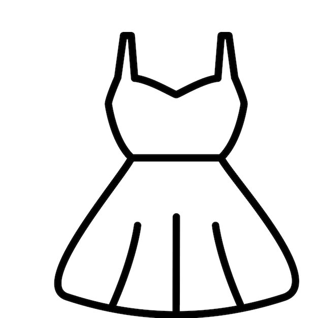 Estilo de ilustración vectorial del vestido de verano