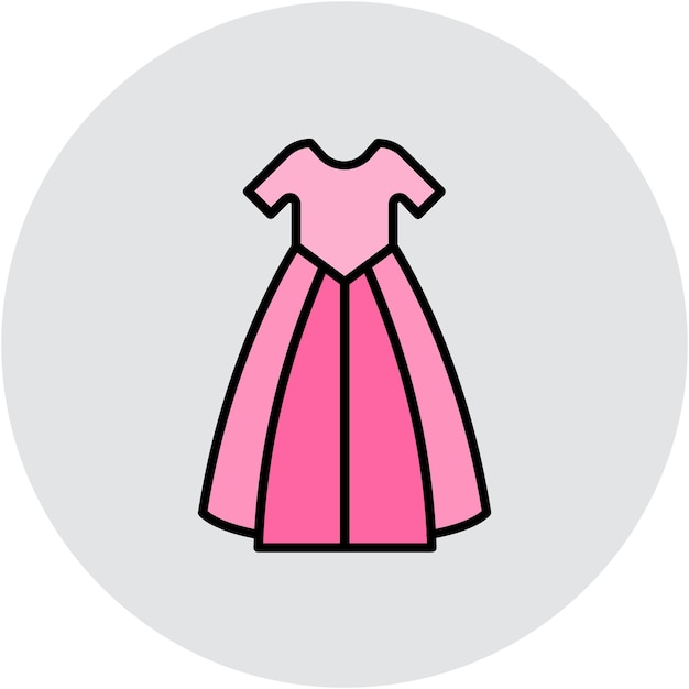 Vector estilo de la ilustración vectorial del vestido