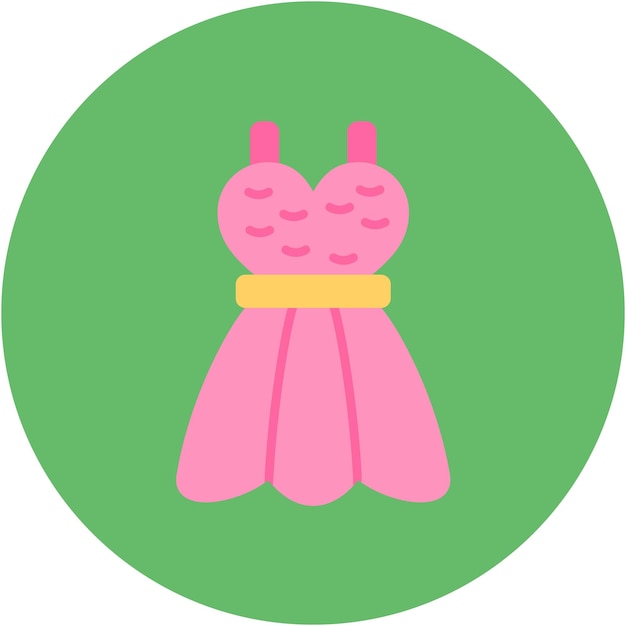 Estilo de ilustración vectorial de vestidos para fiestas