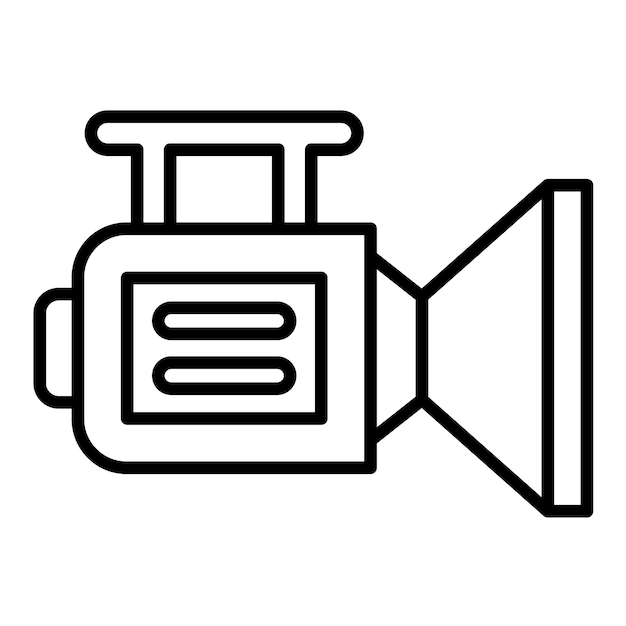Estilo de ilustración vectorial de vídeo de la cámara