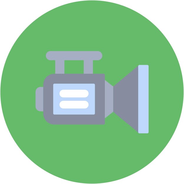 Estilo de ilustración vectorial de vídeo de la cámara