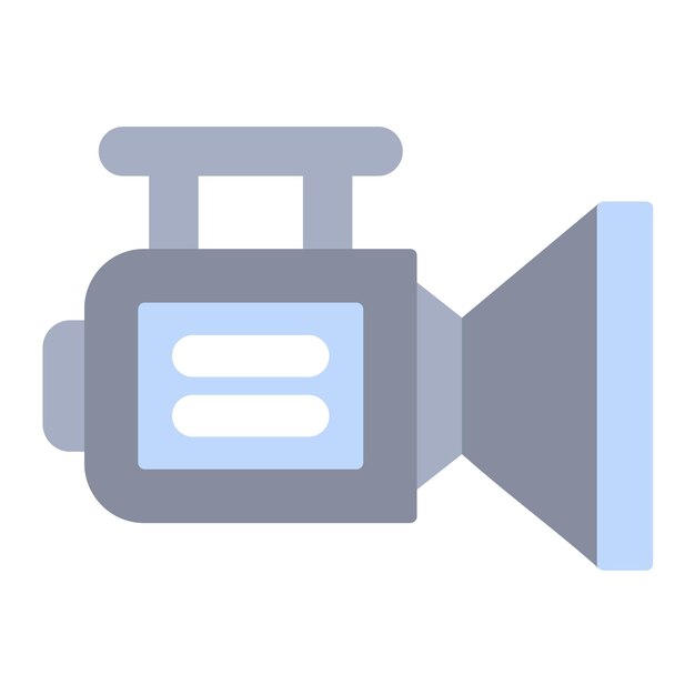 Estilo de ilustración vectorial de vídeo de la cámara