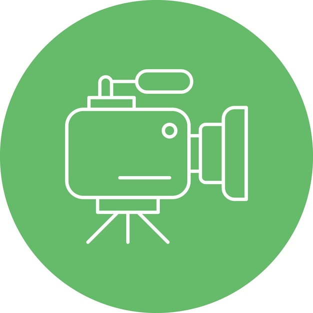 Estilo de ilustración vectorial de vídeo de la cámara