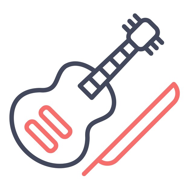 Estilo de ilustración vectorial para violín