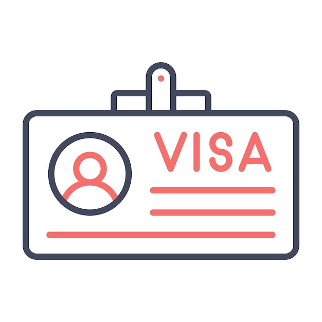 Estilo de ilustración vectorial de Visa