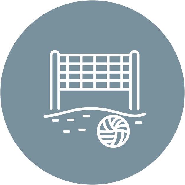 Estilo de ilustración vectorial de voleibol de playa