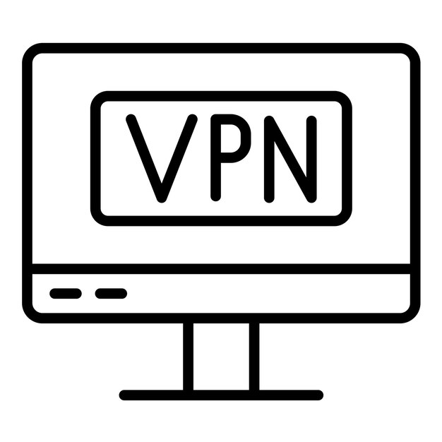 Estilo de ilustración vectorial de VPN
