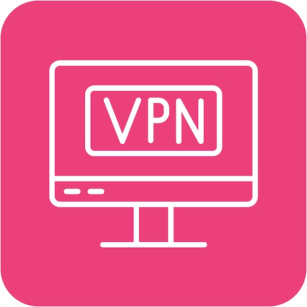 Estilo de ilustración vectorial de VPN