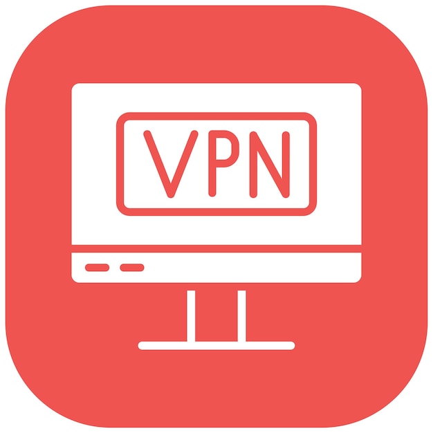 Estilo de ilustración vectorial de VPN