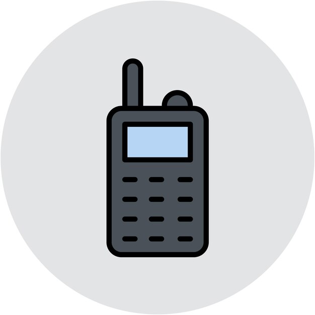 Vector estilo de ilustración vectorial del walkie-talkie