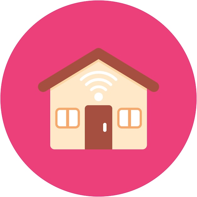 Estilo de ilustración vectorial de Wi-Fi en la casa