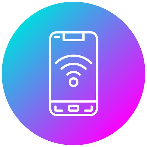 Estilo de ilustración vectorial de Wi-Fi móvil