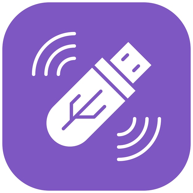 Estilo de ilustración vectorial de Wi-Fi USB
