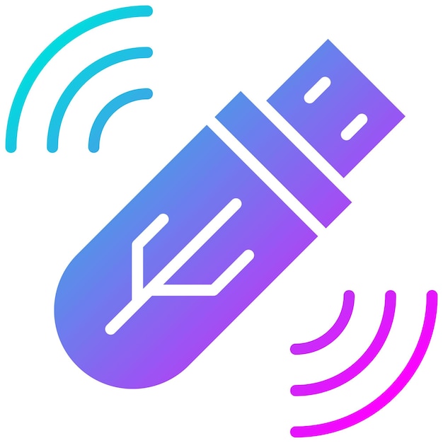 Estilo de ilustración vectorial de Wi-Fi USB