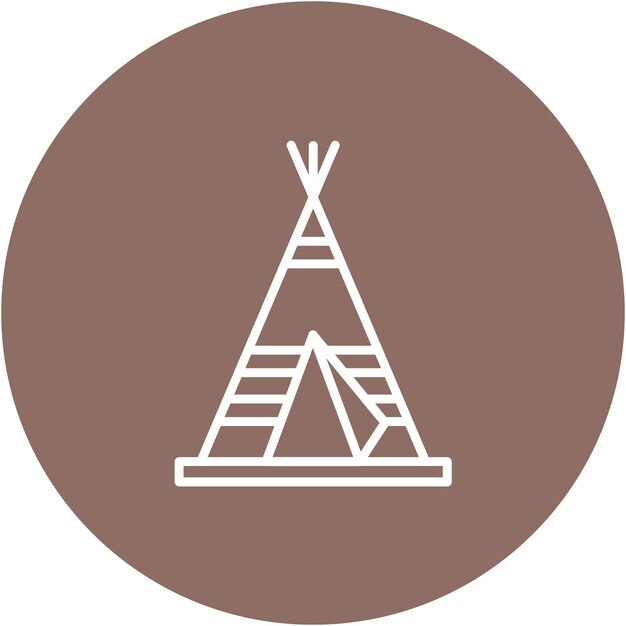 Estilo de ilustración vectorial de Wigwam