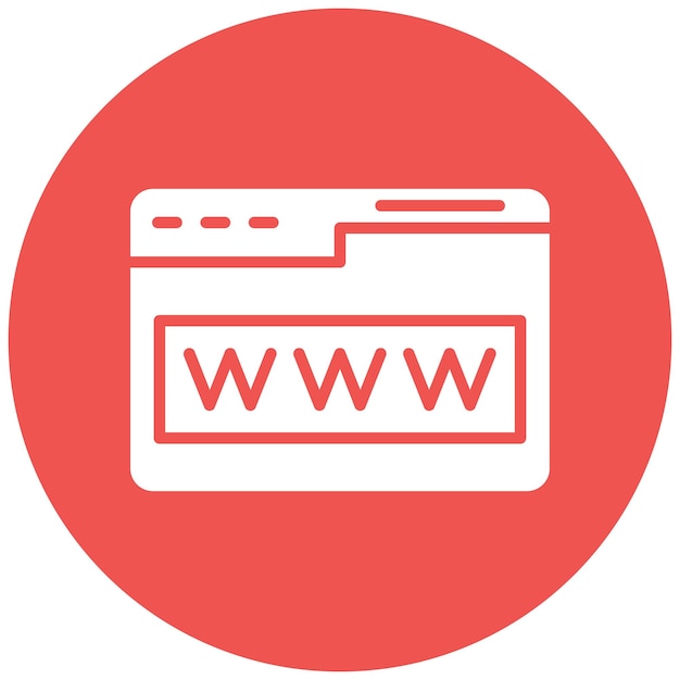 Estilo de ilustración vectorial de Www