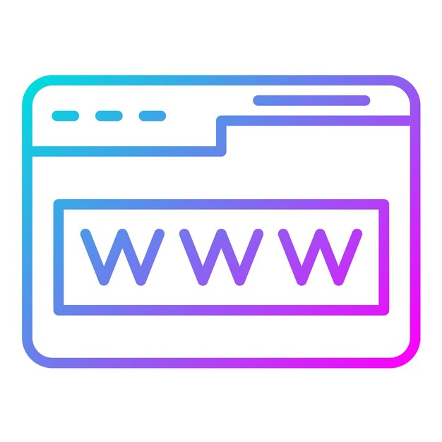Estilo de ilustración vectorial de Www