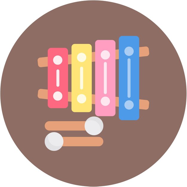 Estilo de ilustración vectorial del xilófono