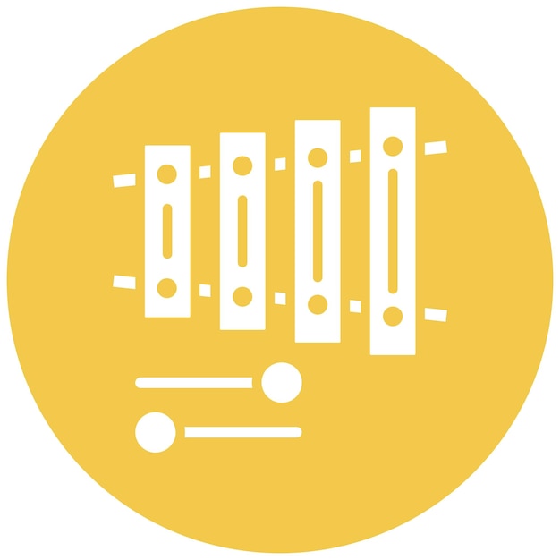 Estilo de ilustración vectorial del xilófono