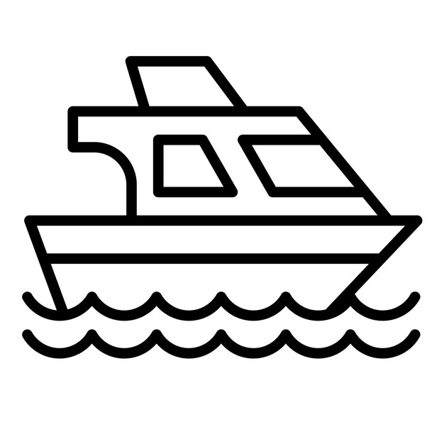 Estilo de ilustración vectorial de yates