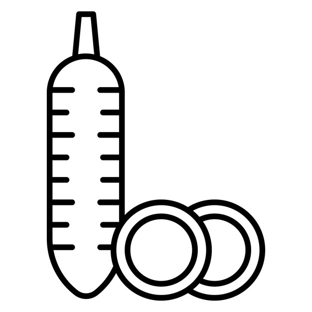 Estilo de ilustración vectorial de la yuca