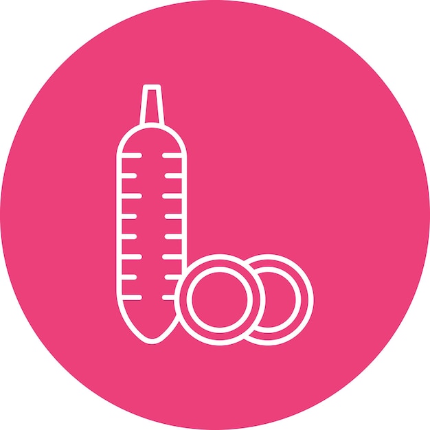 Estilo de ilustración vectorial de la yuca
