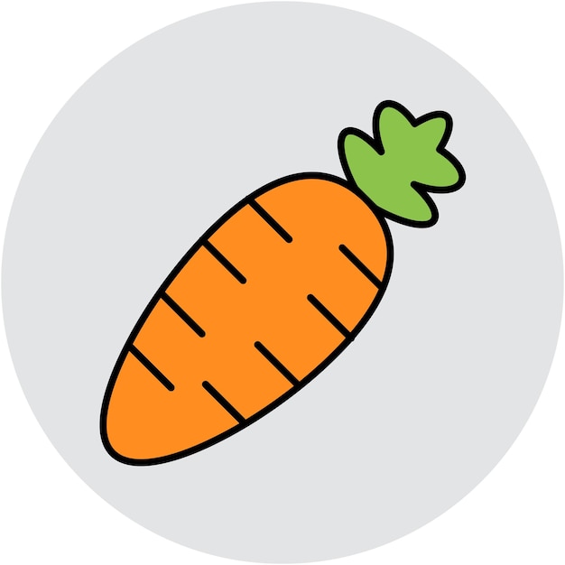 Estilo de ilustración vectorial de zanahorias