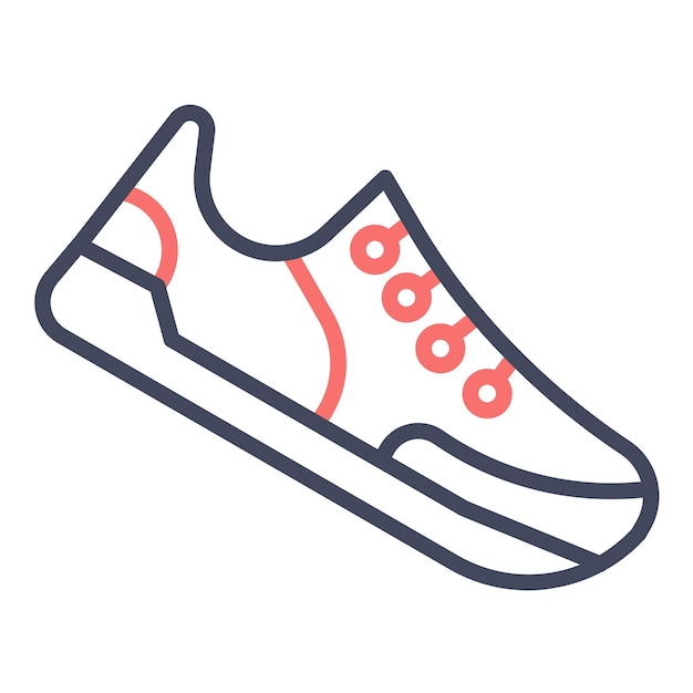 Estilo de ilustración vectorial de zapatos de ejercicio