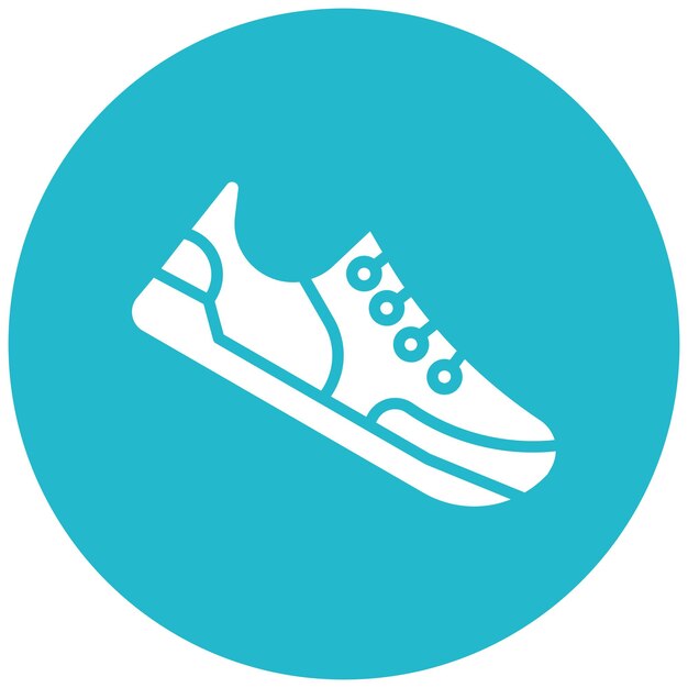 Estilo de ilustración vectorial de zapatos de ejercicio
