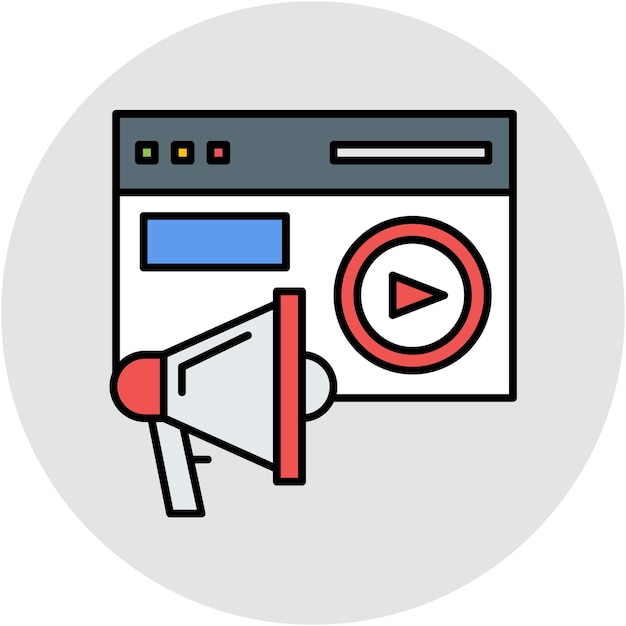 Estilo de ilustración de vídeo vectorial de marketing